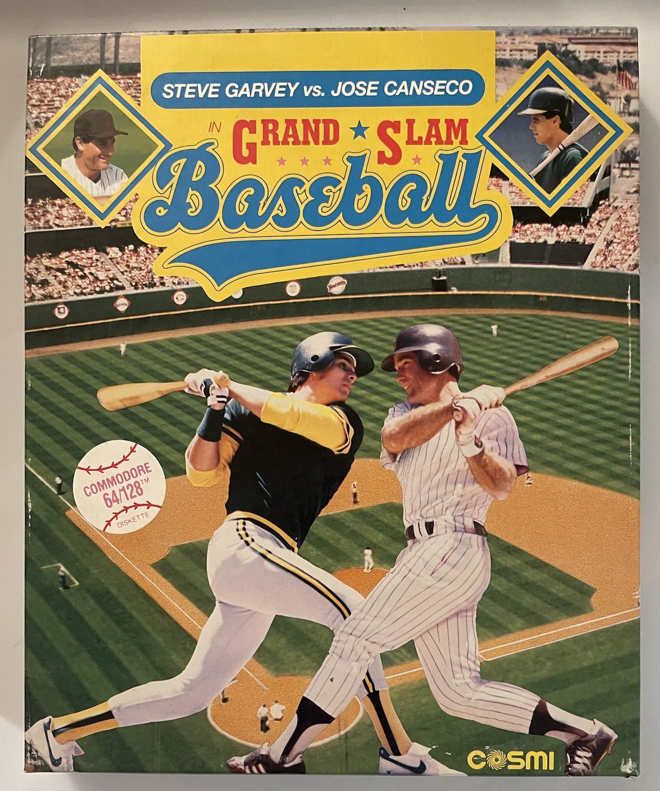 Commodore 64/128 Grand Slam Baseball Garvey V Canseco Game Software
