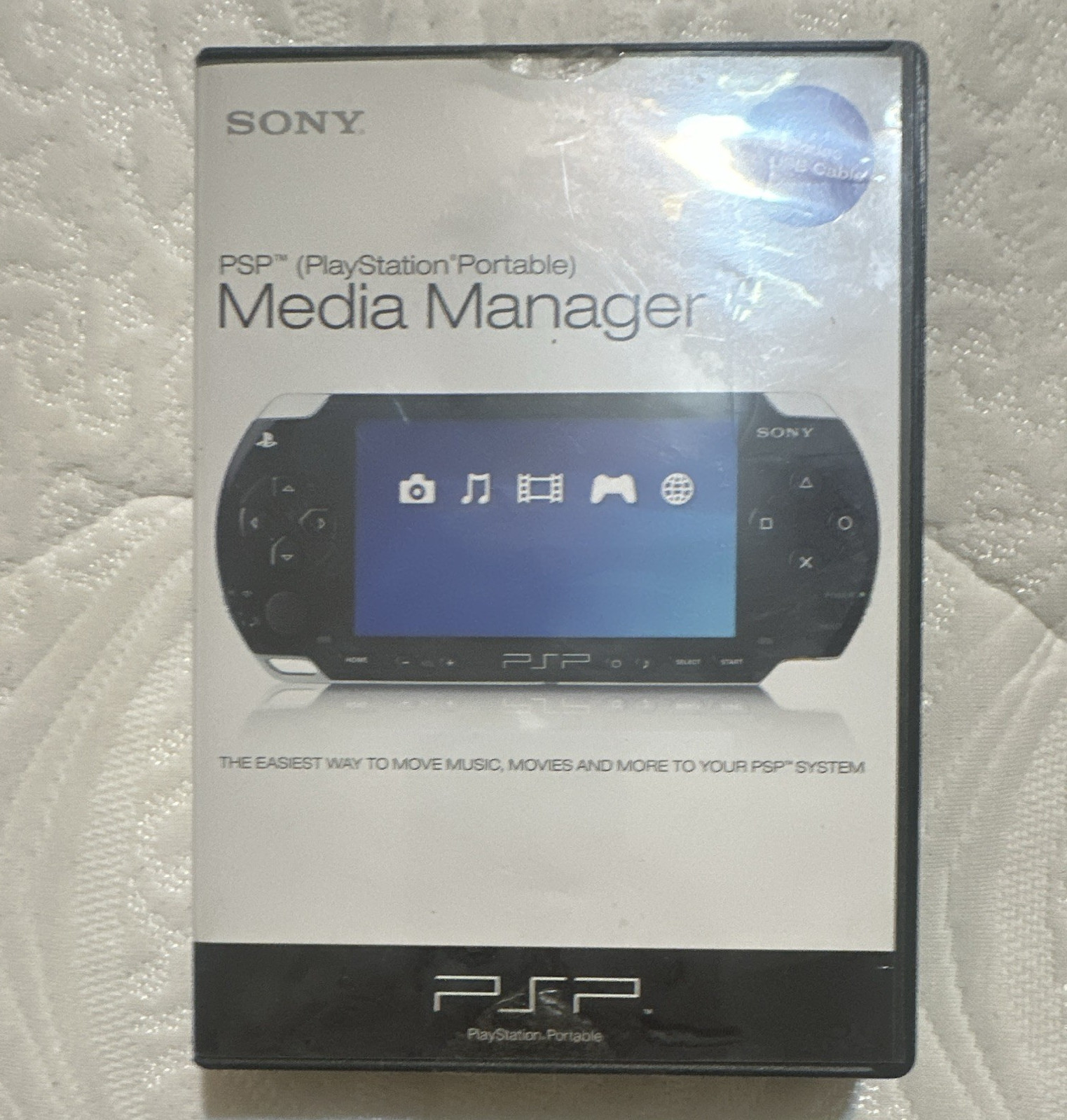 Sony PSP Media Manager Software CD English for Windows XP/2000 w/ Case Cable