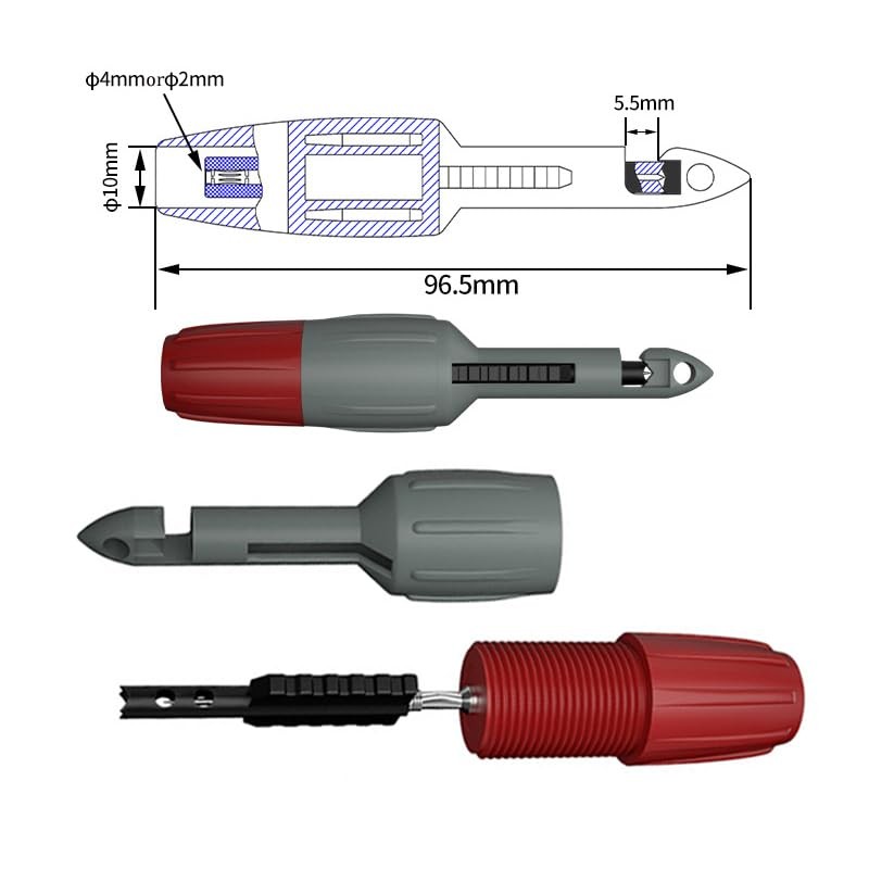 2pcs Wire Piercing Probe Kit, Insulation Puncture Wire Probe Piercing Clip Te...
