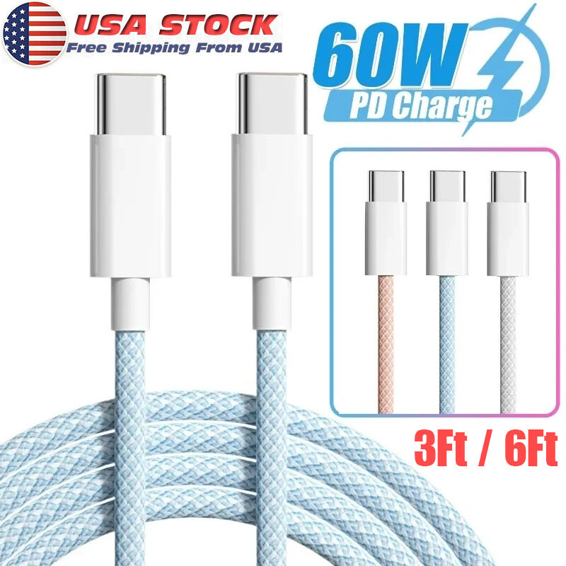 For iPhone 15 Pro Max 15 USB-C to USB-C Cable Fast Charger Type C Charging Cord
