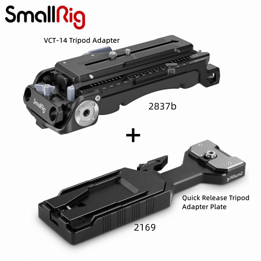 SmallRig VCT-14 Quick Release Tripod Plate 2169 With VCT-14 Shoulder Plate 2837B