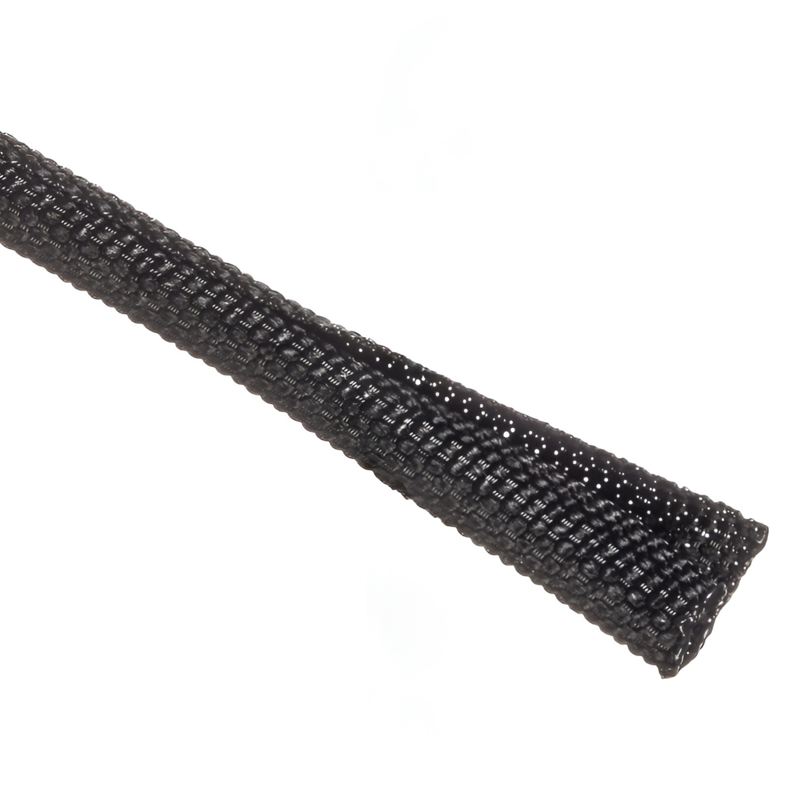 F6W0.38BK 3/8" Black Superior Elastic Flexibility Woven Wrap Sleeving , USA