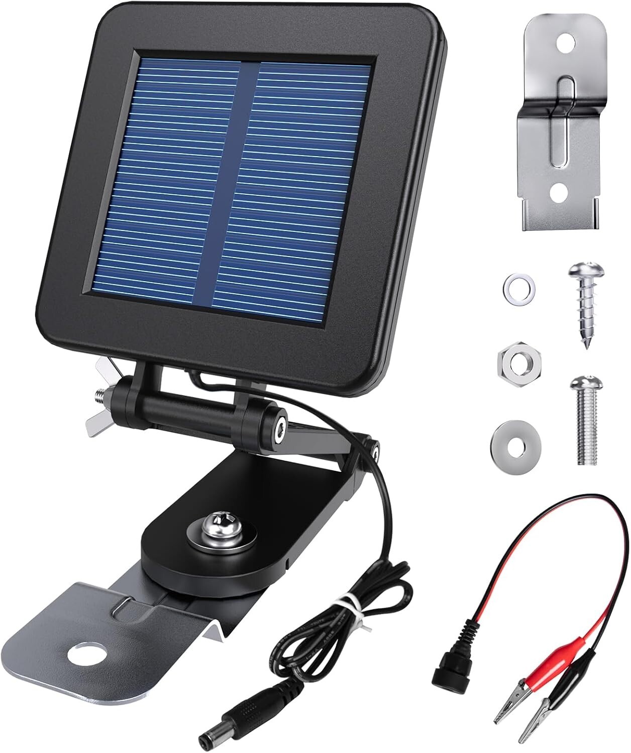 6V Solar Panel for Deer Feeder, Efficient Solar Panel Charger w/Adjustable Mount