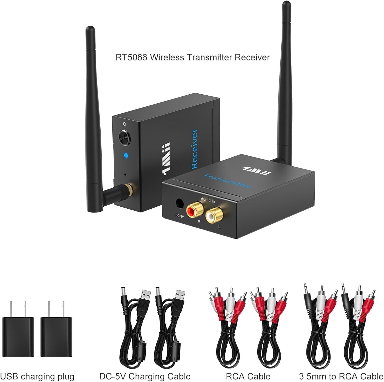 2.4GHz Wireless Audio Transmitter Receiver Set 320FT Range