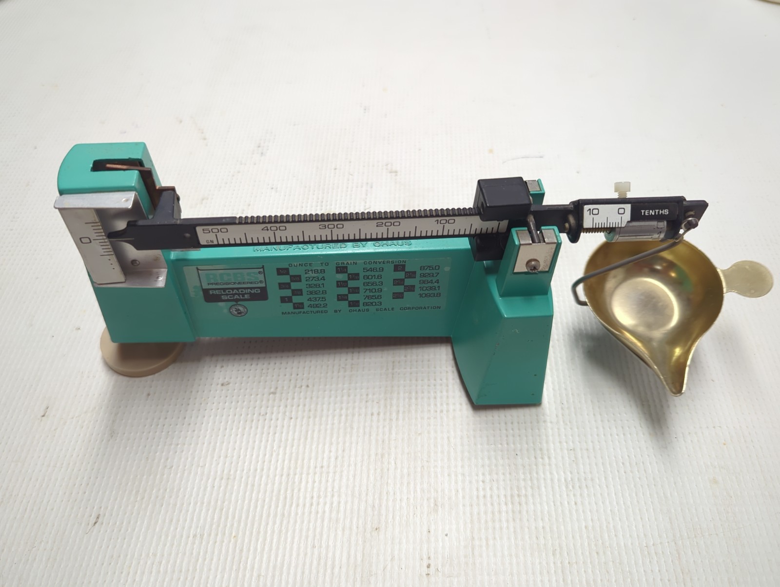 Vintage RCBS 5-10 Reloading Scale Threaded 1/10 Oz Scale Well Built Exclt. Cond.