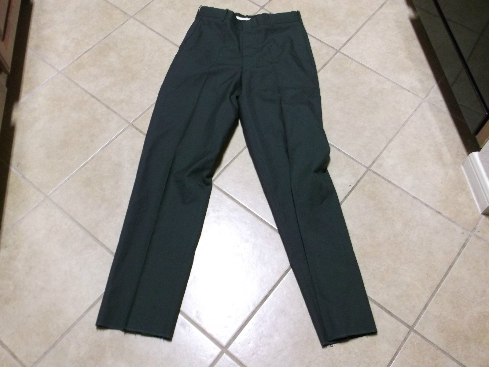 US ARMY MENS GREEN POLYWOOL SERGE PANTS SZ 32R NEW