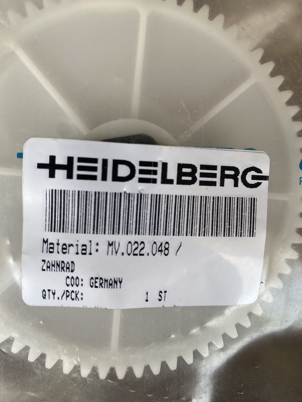 MV.022.048 Heidelberg CD/SM 102 Ink Sweep Gear From Germany