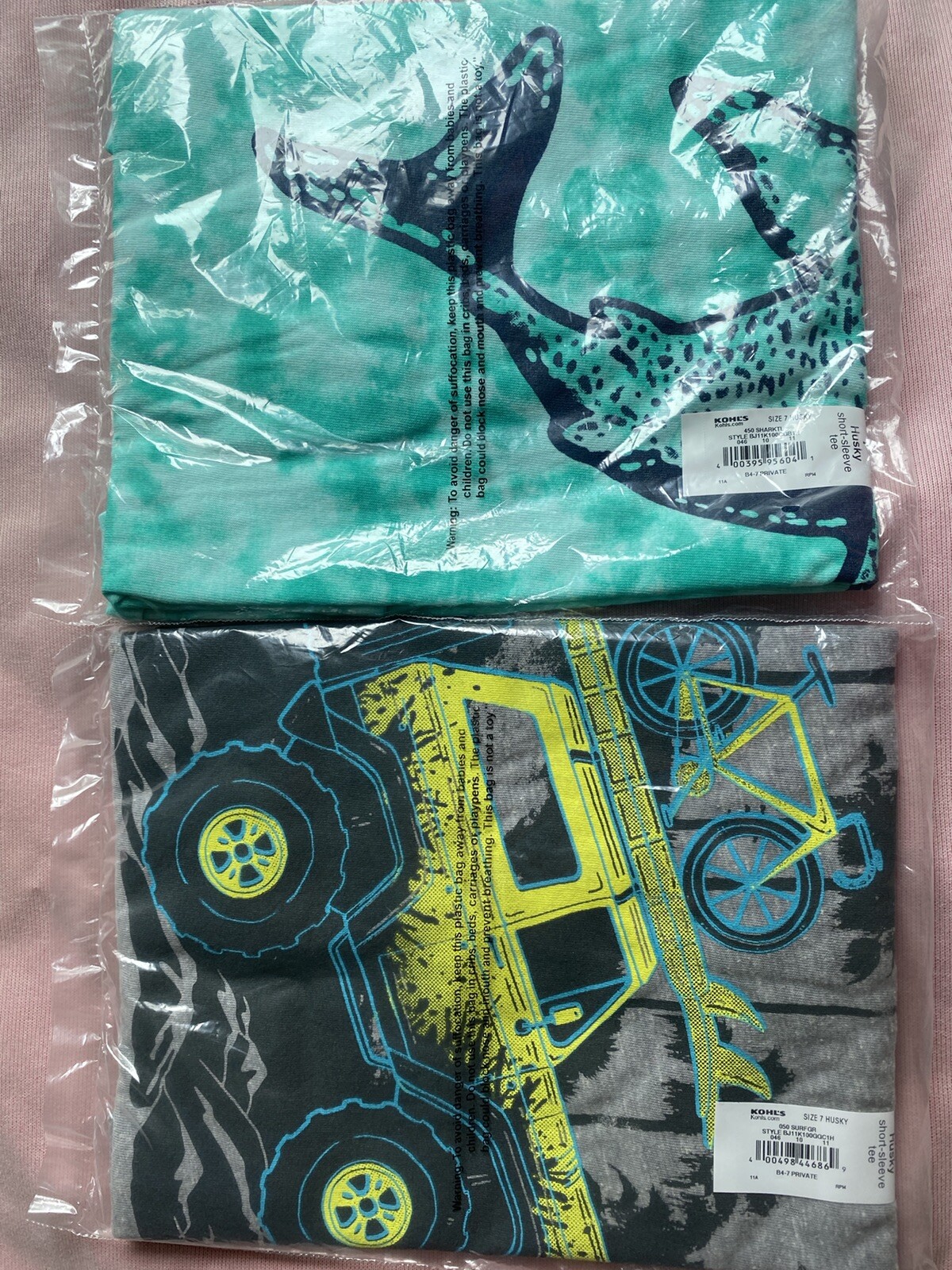 jumping bean 2 pc 7 husky short sleeve tee