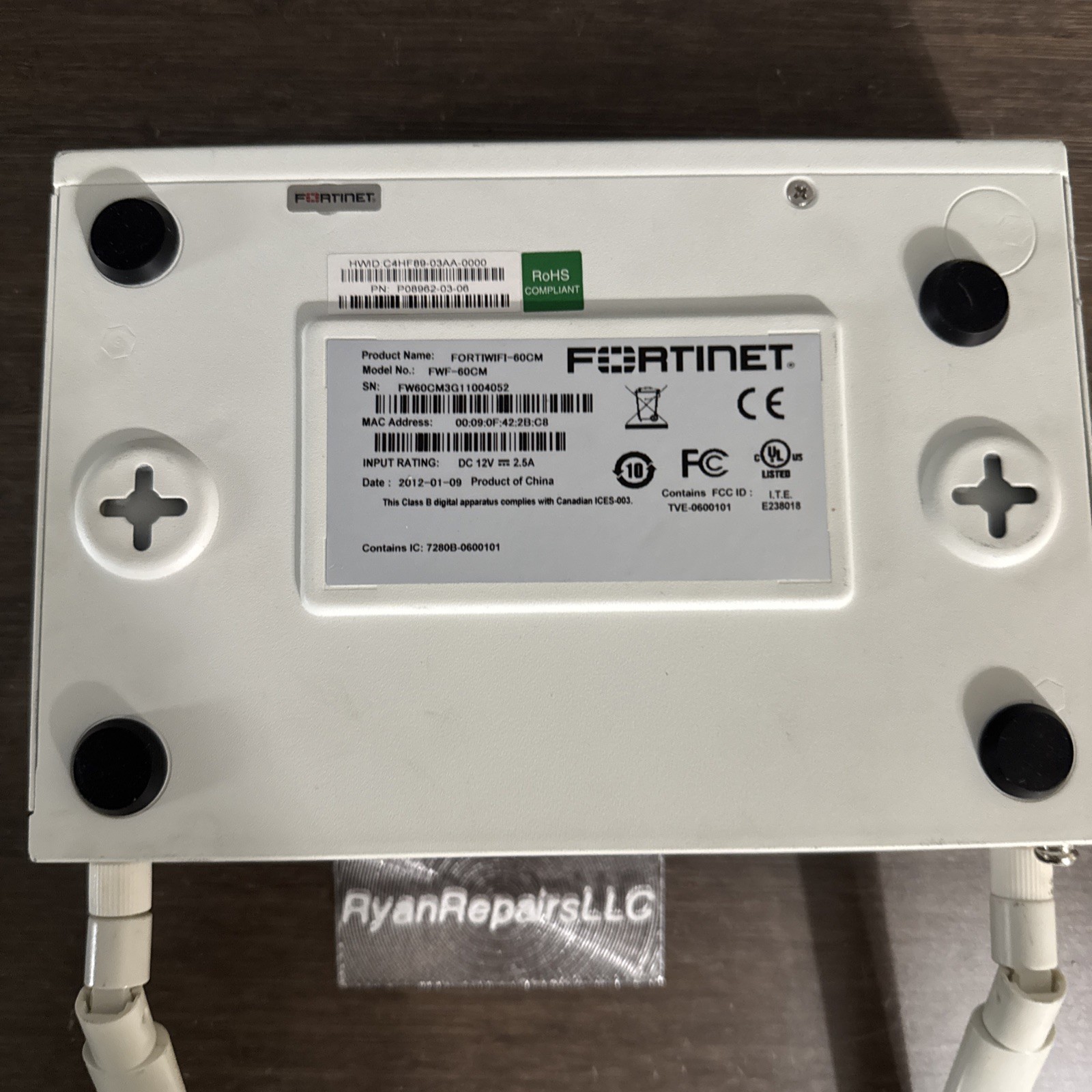 Fortinet FortiWiFi-60CM Wifi Router Switch Network Security USED UNTESTED