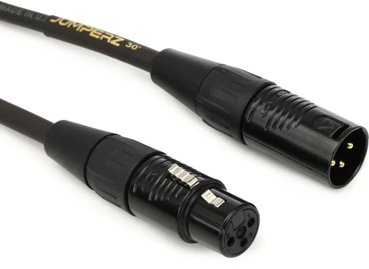 JUMPERZ JGM-30 Gold Microphone Cable - 30 foot
