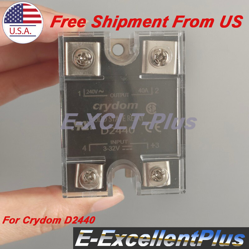 New For Crydom D2440 Solid State Relay Module Supply 3-32V 40A 240V US Stock