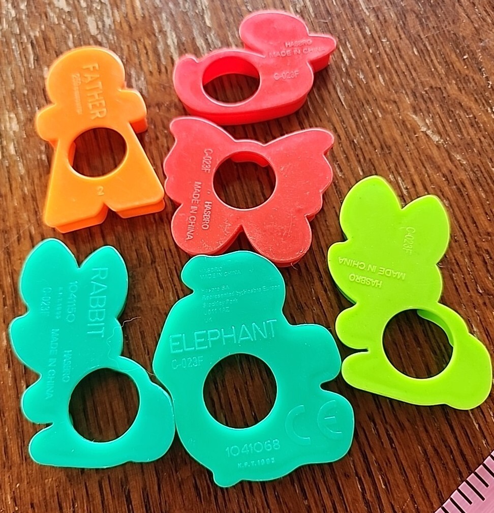 1995 Hasbro Play-Doh Family Animals Lot-6 Cookie, Fondant, Clay  Cutters