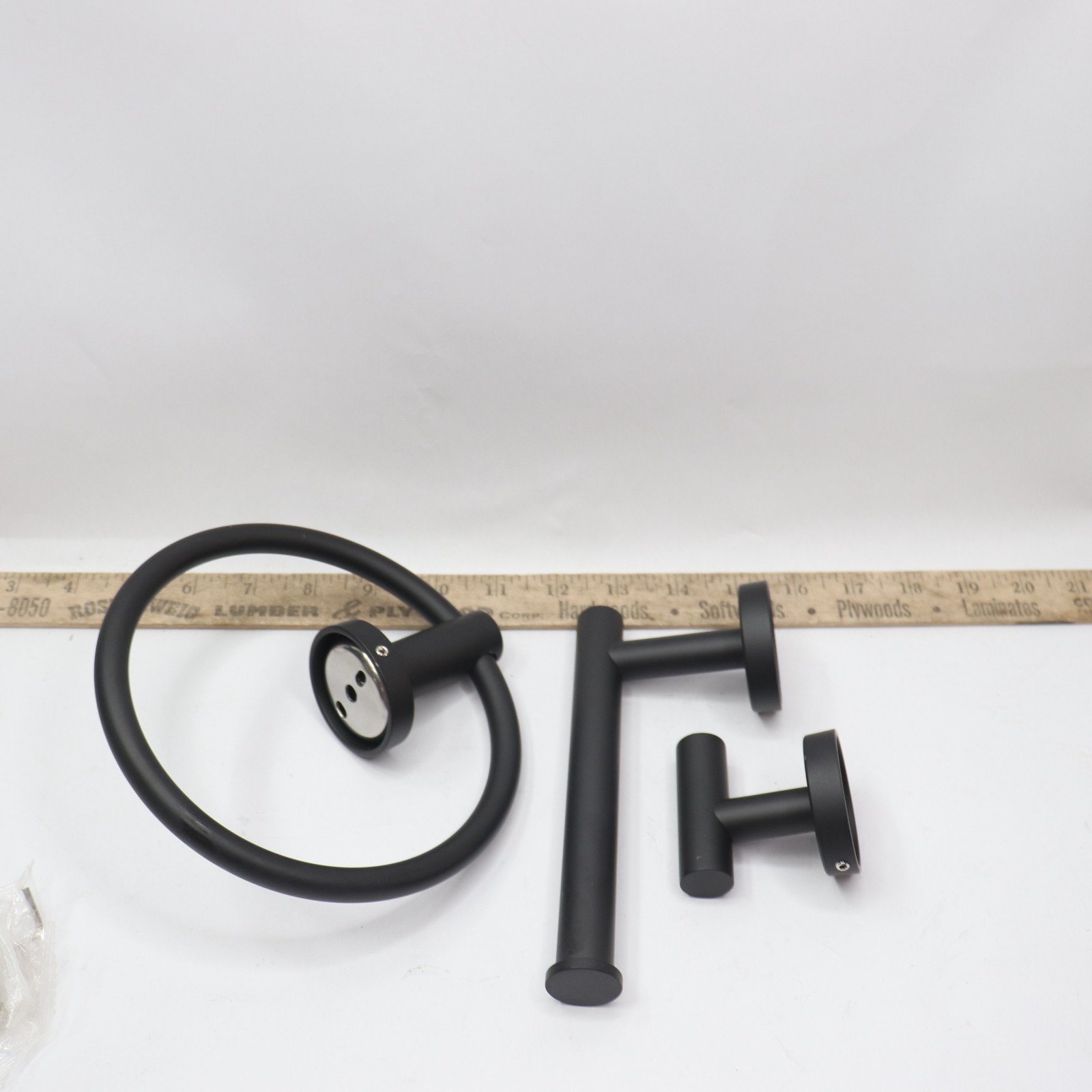 (3-Pk) Bath Hardware Set 304 Stainless Steel Matte Black QHT-3J