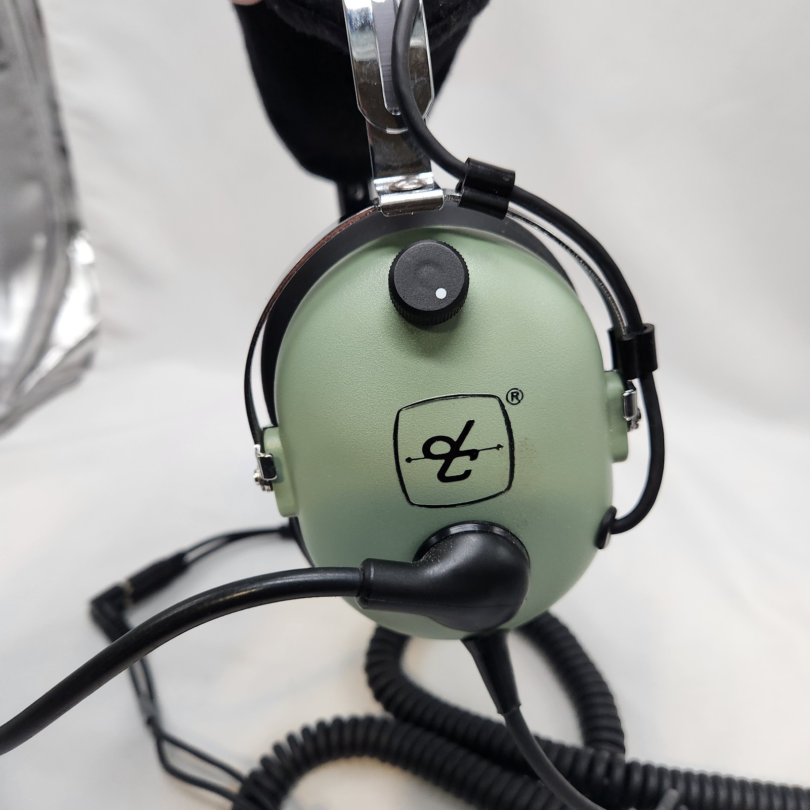 David Clark Pilot Aviation Headset Helicopter Dual Volume Control Flight Takeoff