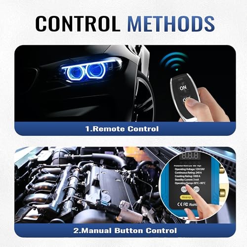 240A Remote Battery Disconnect Switch with 240A with LED Voltage Display