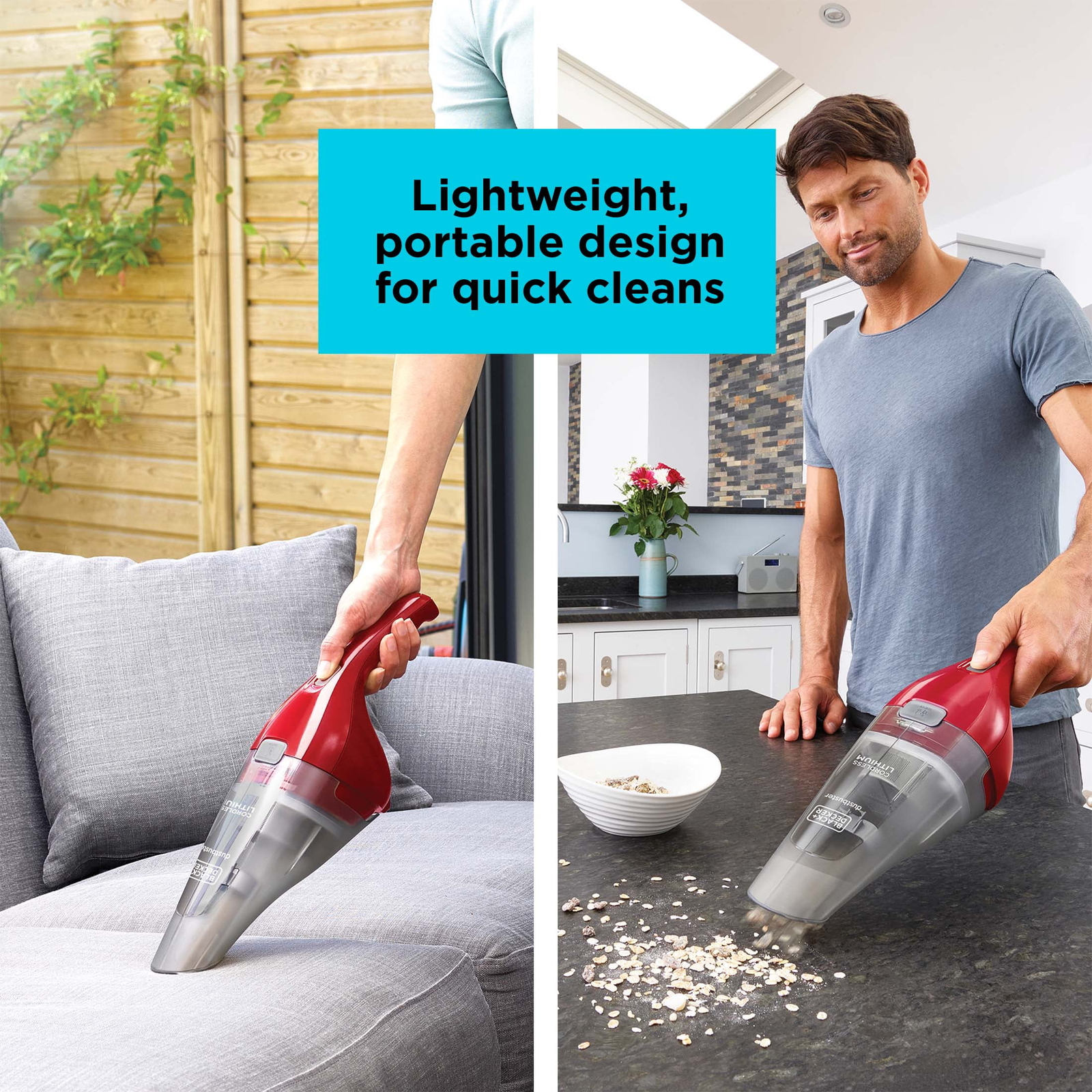 BLACK+DECKER Dustbuster Cordless Handheld - Portable Car & Pet Hair Vacuum