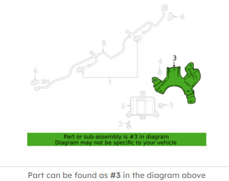 Genuine Mazda Blind Spot Detection System Warning Sensor Bracket KB8C-67-ZP1A