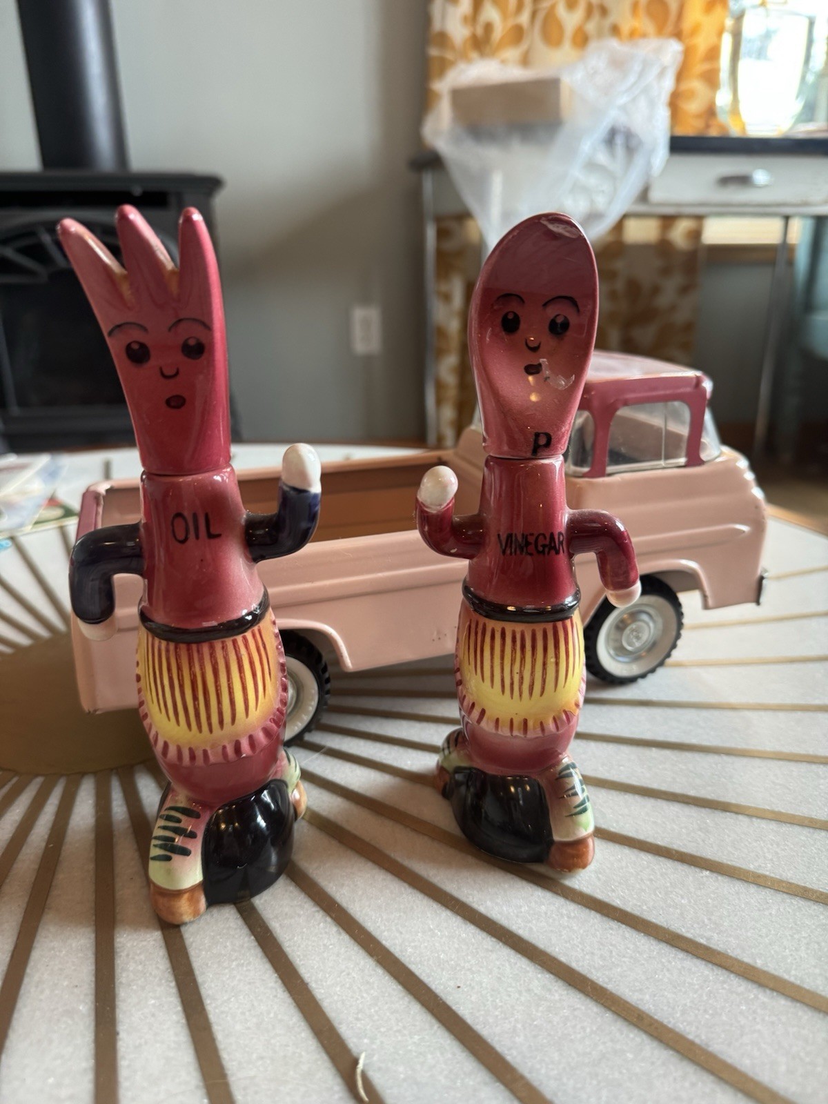 Japan  Oil And Vinegar Fork  And Spoon Norcrest Napco Lefton Anthropomorphic