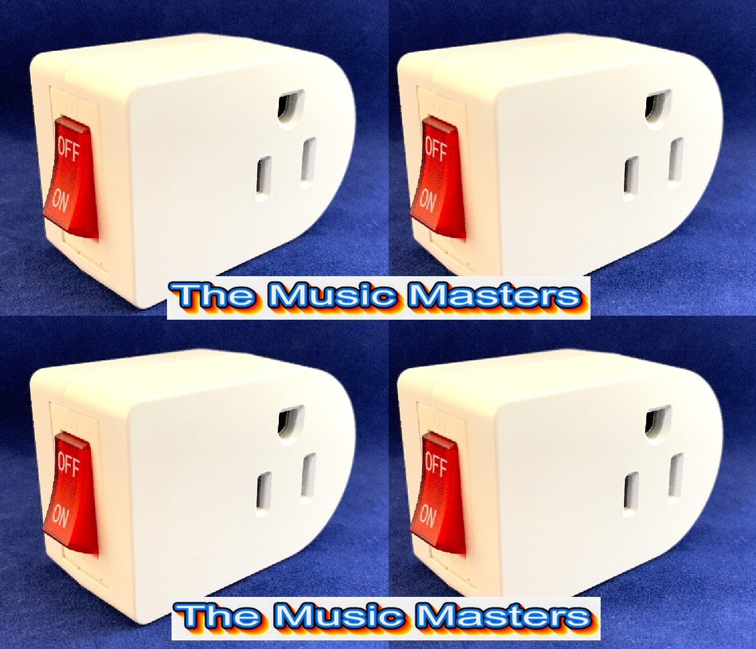 4X Grounded On/Off LIGHTED POWER SWITCH Single AC Wall Plug Electrical Outlet
