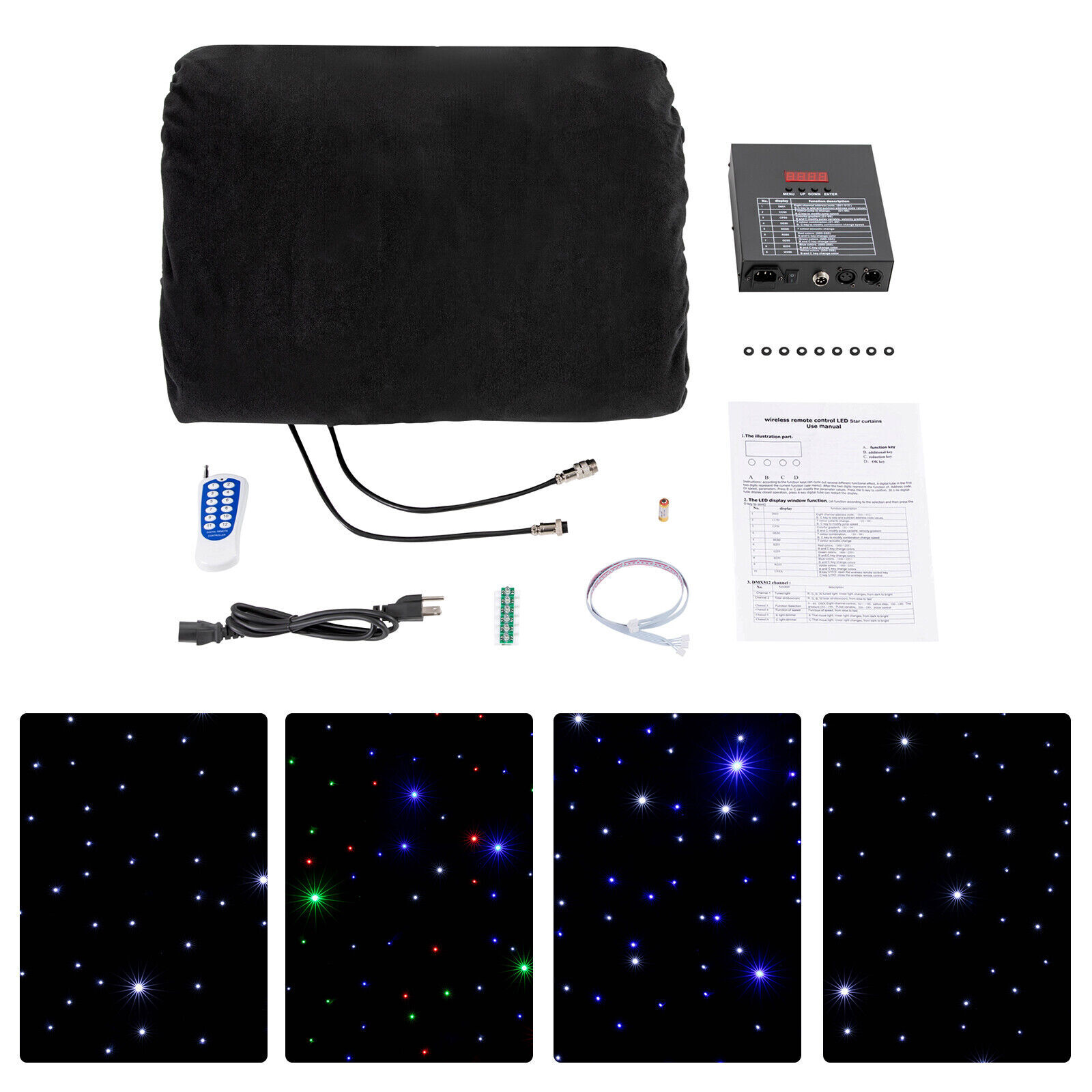 DMX512 LED Stage Star Backdrop 20×10FT – Enchanting Lighting Effects