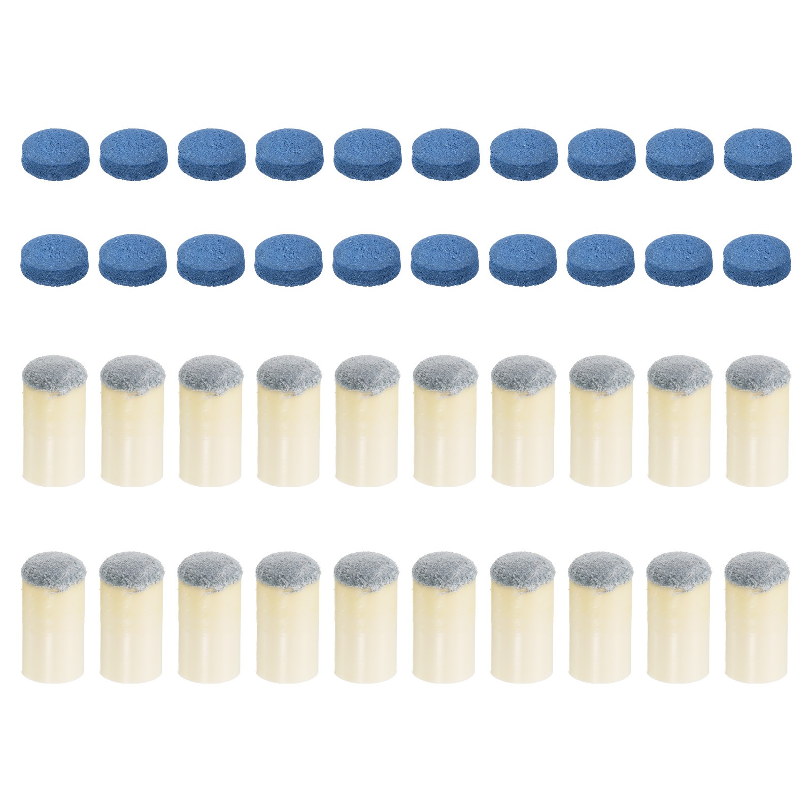 20 Pair 13mm Pool Cue Tips Set Snooker Billiard Cue Stick Replacement Blue Grey