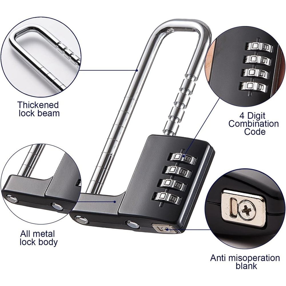 Cabinet Lock,Combination Padlock,Stainless Steel Gym Locker Lock Code Long7923