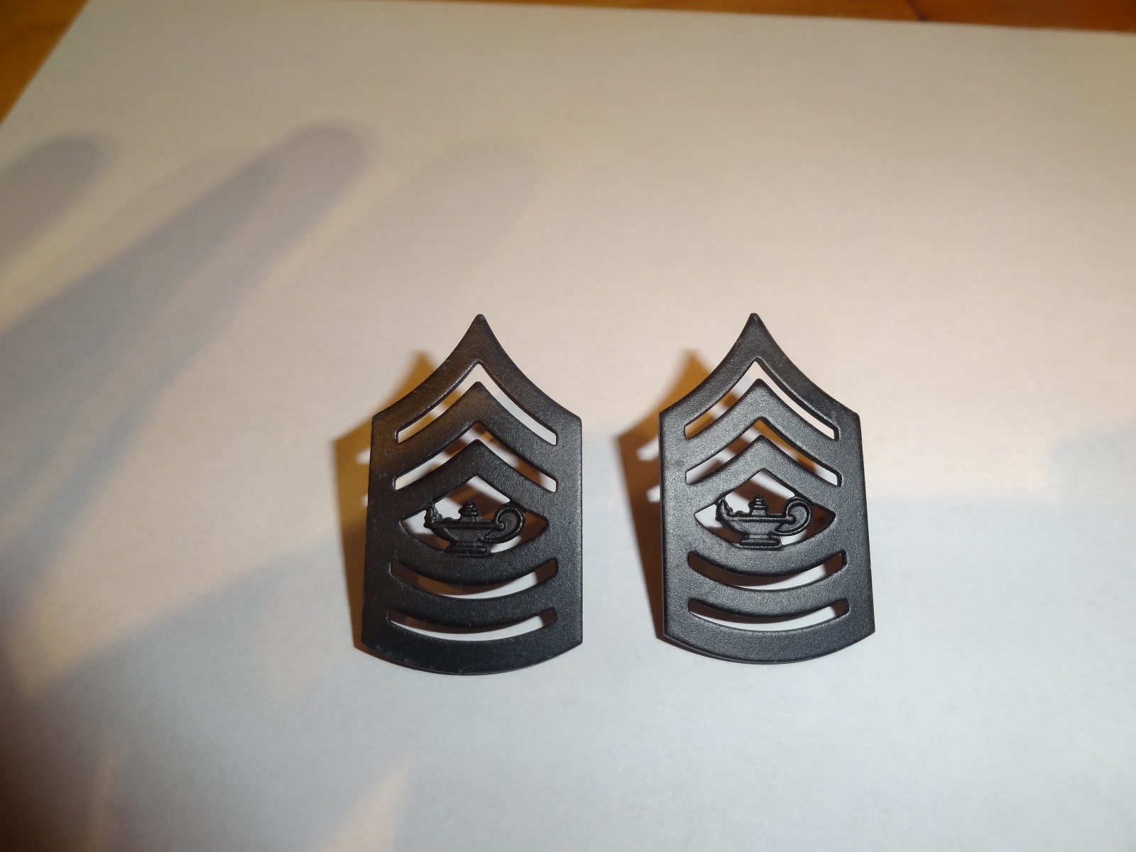 US MILITARY INSIGNIA SET OF 2 MARINE CORPS RANK MCJROTC CADET 1SG FIRST SERGEANT