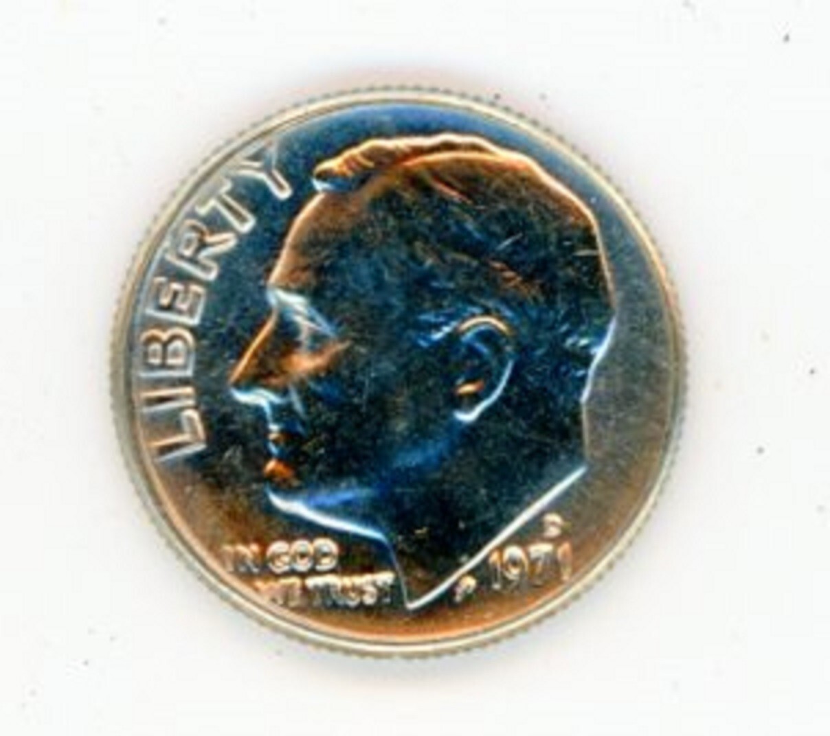 1971D ROOSEVELT DIME IN GEM BRILLIANT UNCIRCULATED CONDITION