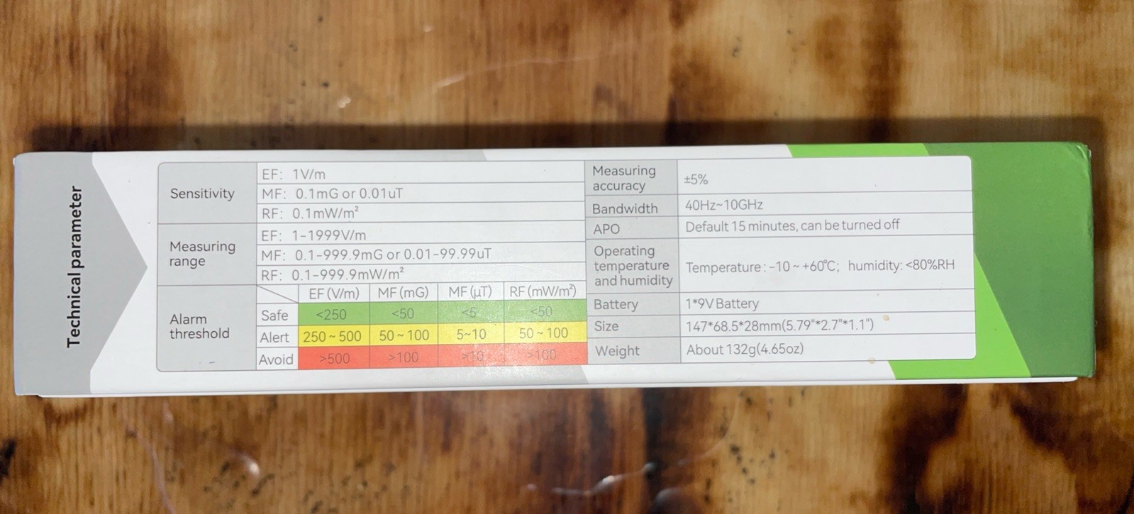 EMF Meter Detector By RDINSCOS Open Box Electromagnetic 3-1 Detector RD630W-US