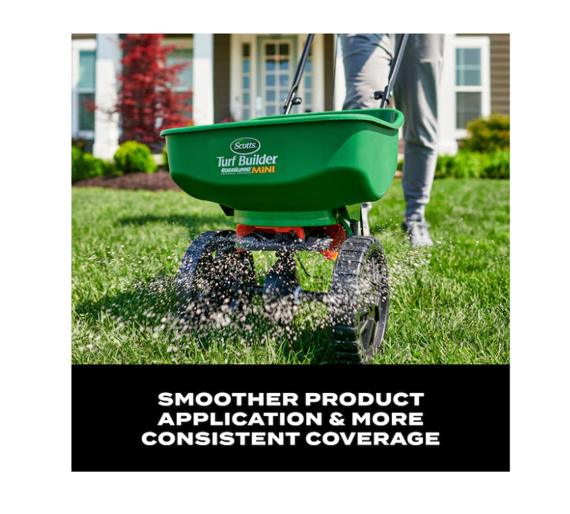 Scotts Turf Builder EdgeGuard Mini Broadcast Spreader 15 lb for Seed Fertilizer
