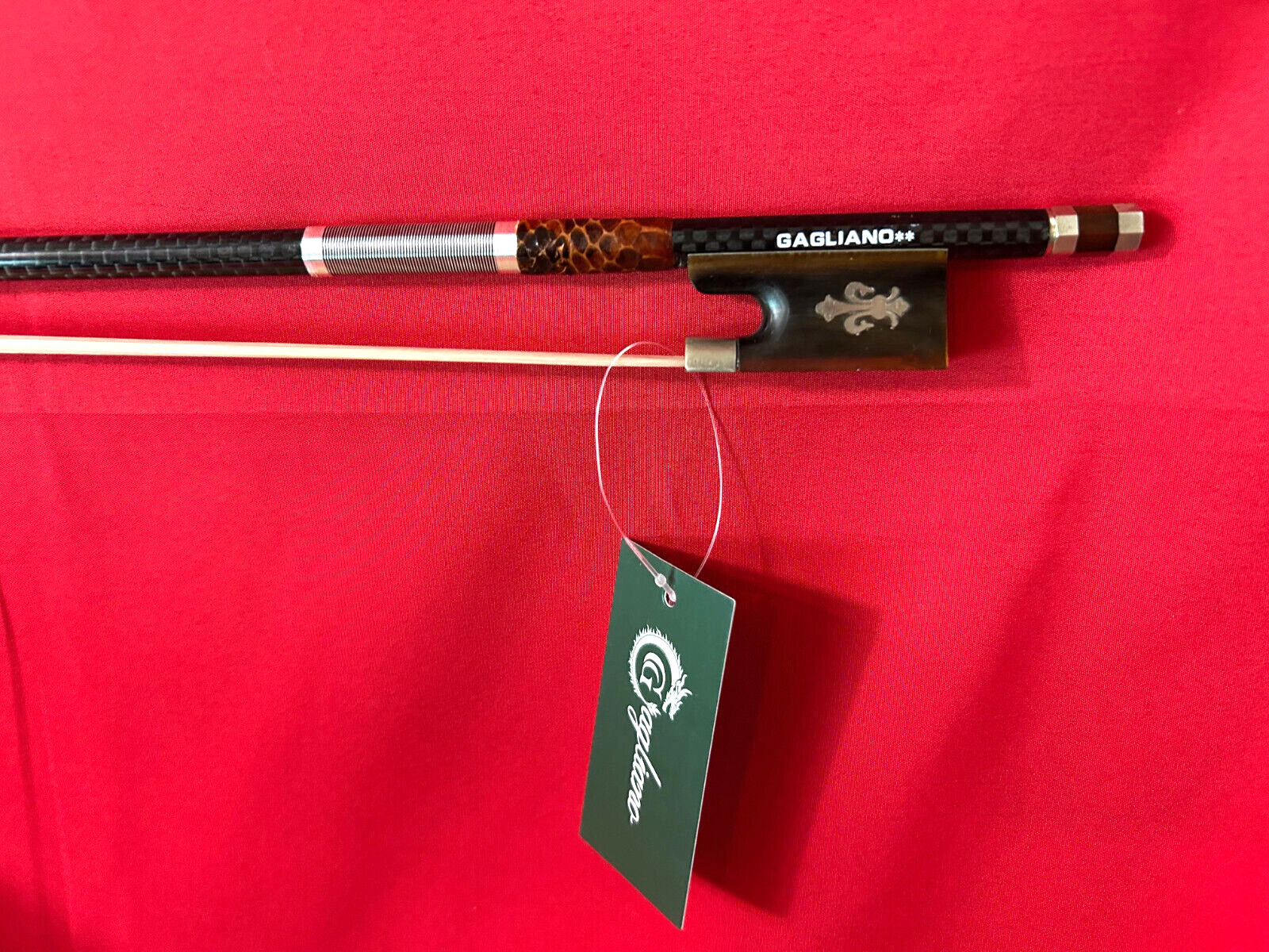 GAGLIANO 2 STARS Master Workshop Woven Violin Carbon Bow 4/4 -OX-HORN
