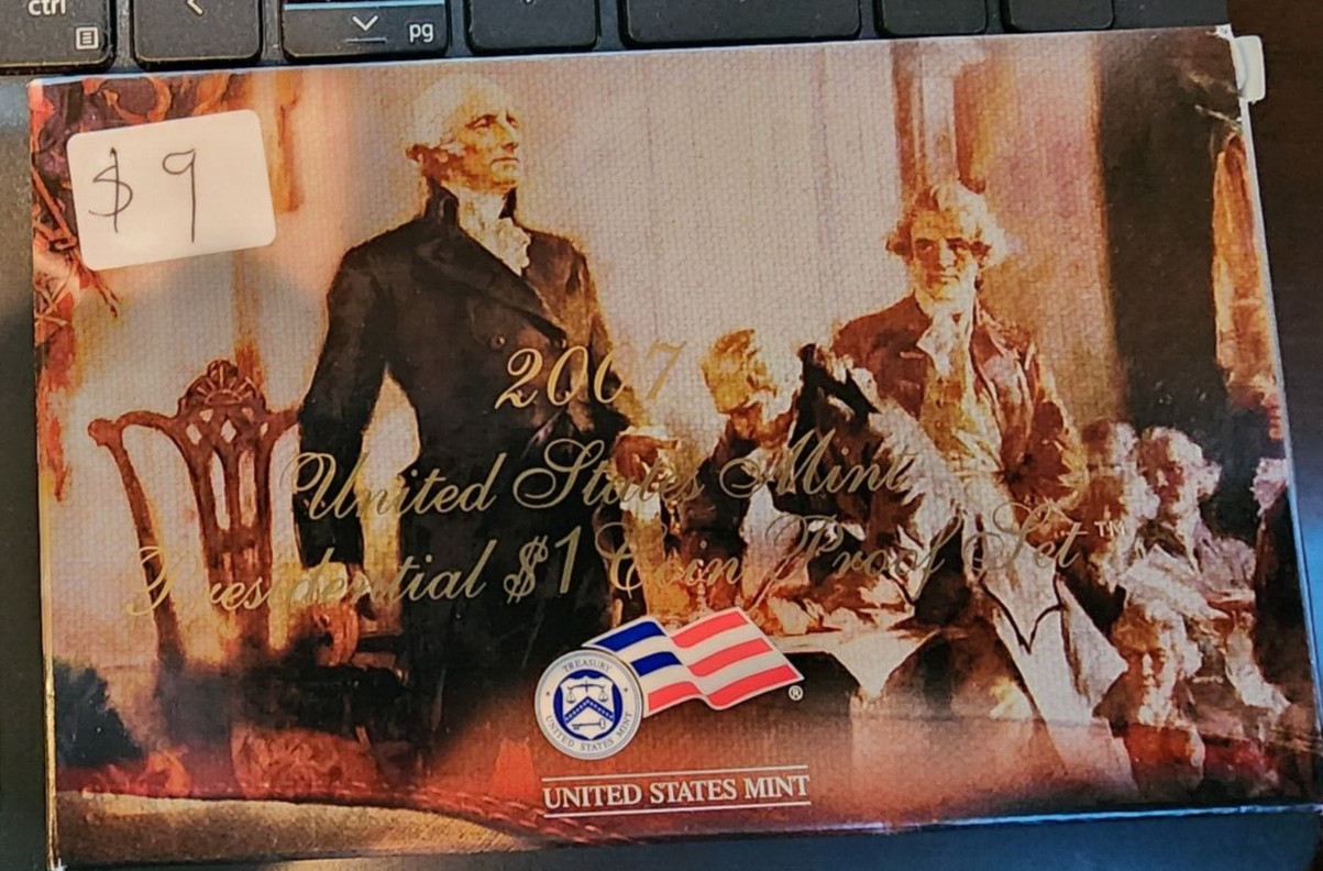 2007 United States Mint Presidential $1 Coin Proof Set Box & COA KJS