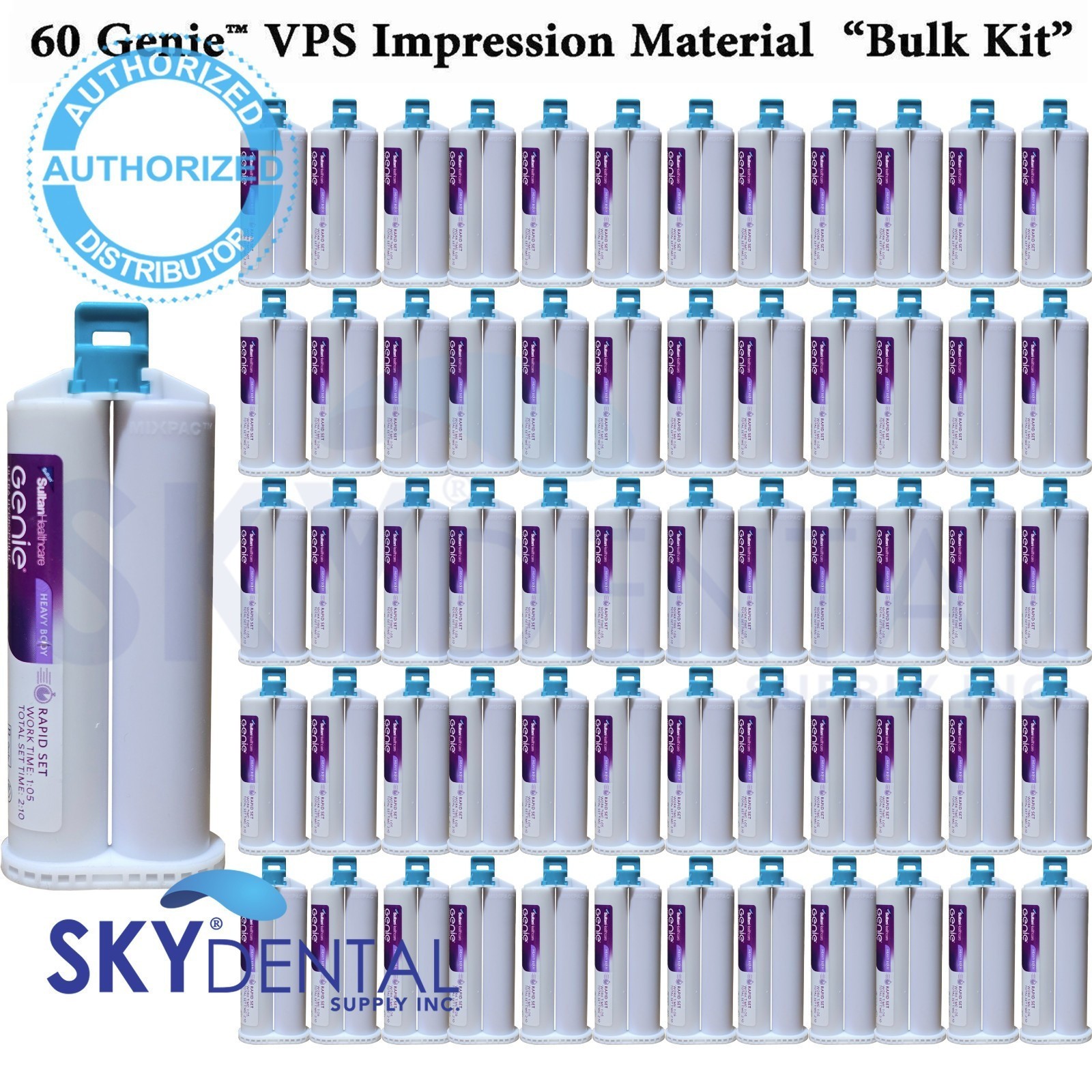 60x Genie VPS impression materials Regular Body Rapid Set Berry Bulk Kit 77700