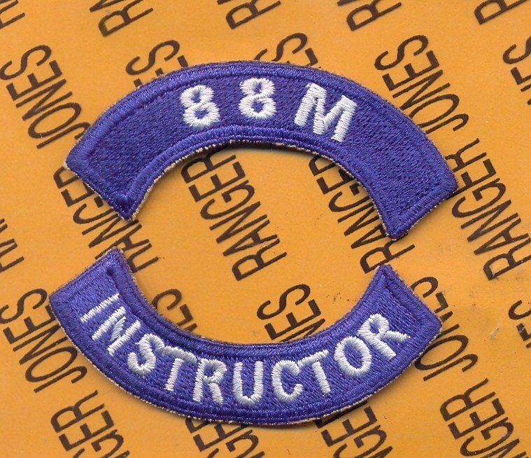 95th Infantry Division 88M INSTRUCTOR tab arc patch set