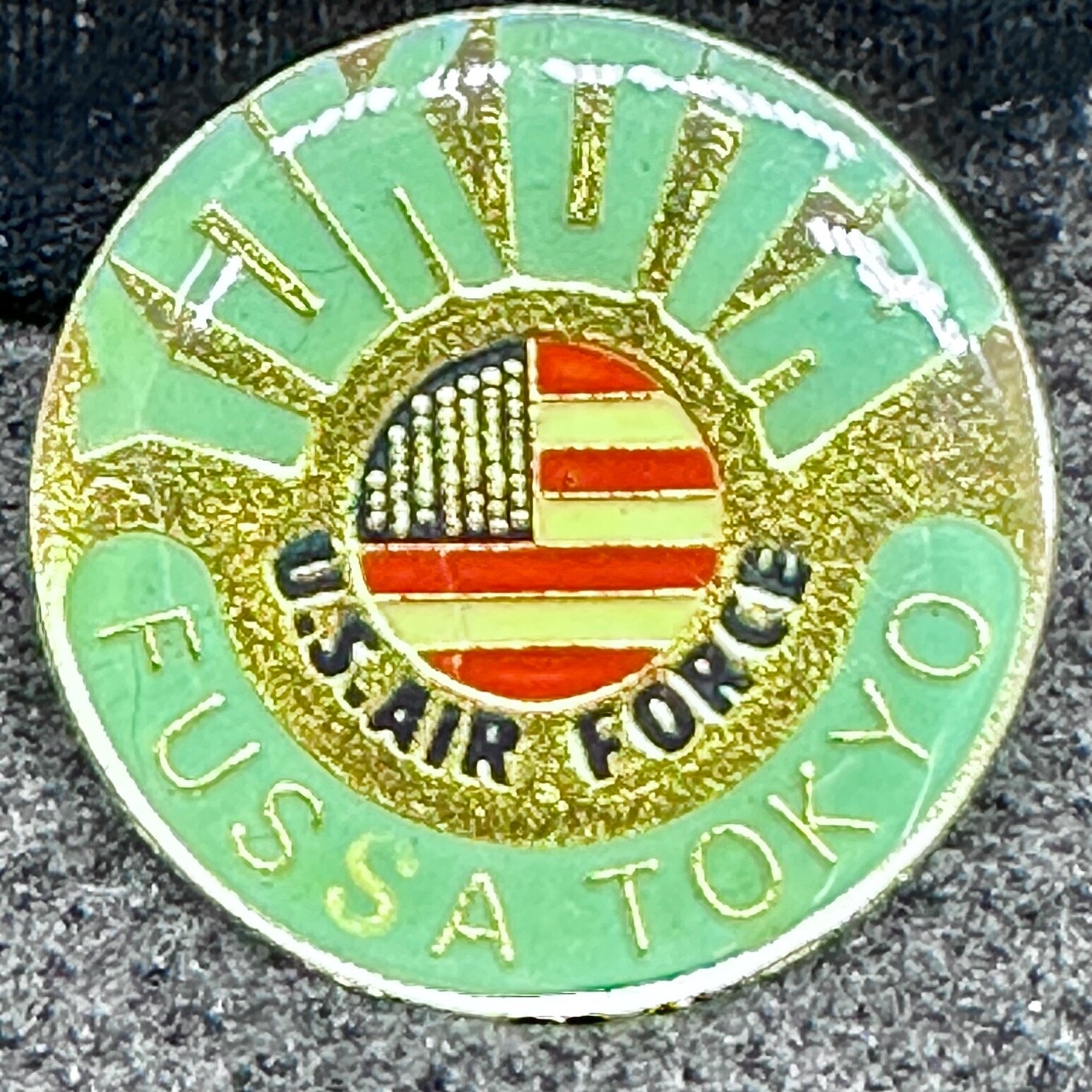Vintage YOKOTA U.S. Air Force Base Fussa, Tokyo Pin in Excellent Condition