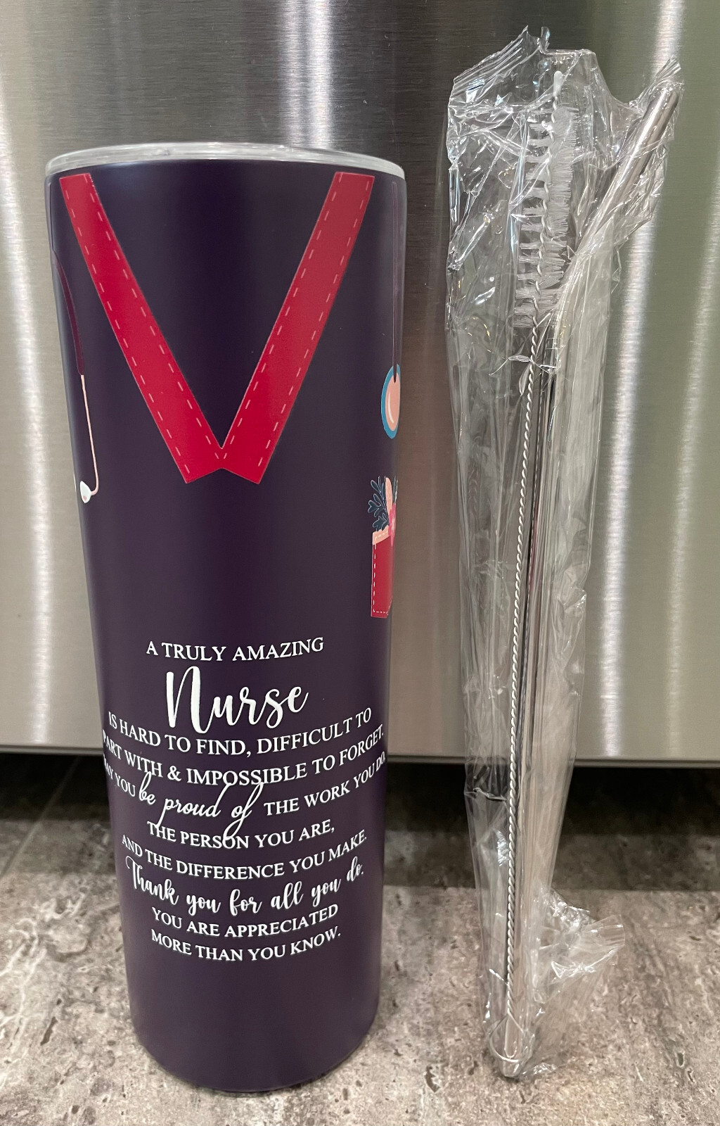 Nurse Appreciation Gift - Nurse Tumbler - Stainless Steel Tumbler - Purple NEW