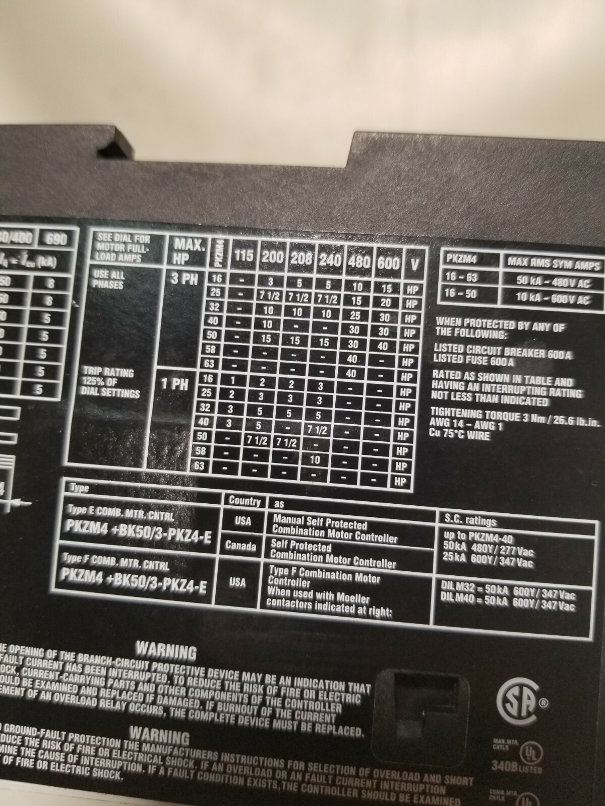 Moeller PKZM4-32 manual motor protector