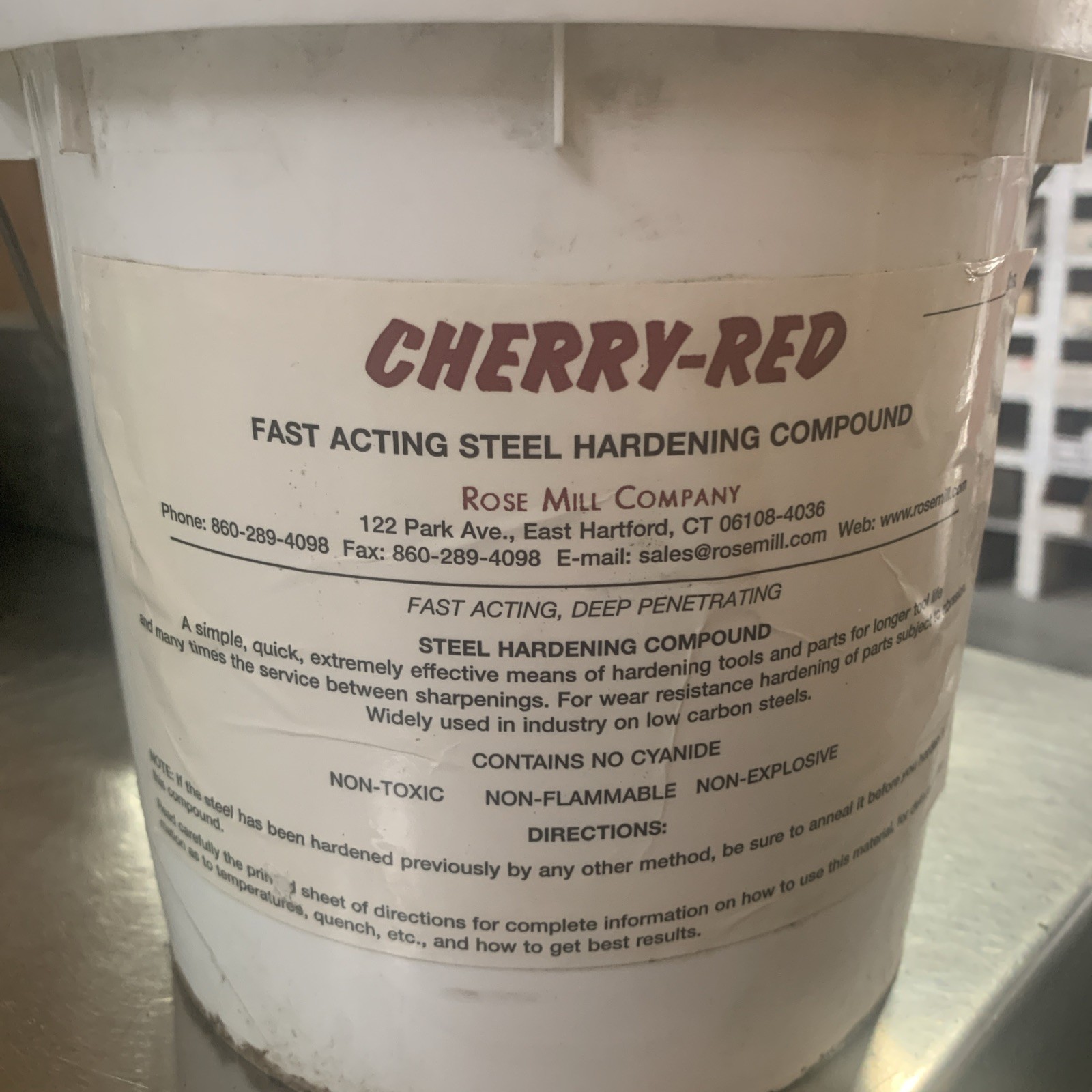 Cherry Red TR-CHER-1 Instant Case Hardening Compound for Steel, 5lb aged stock