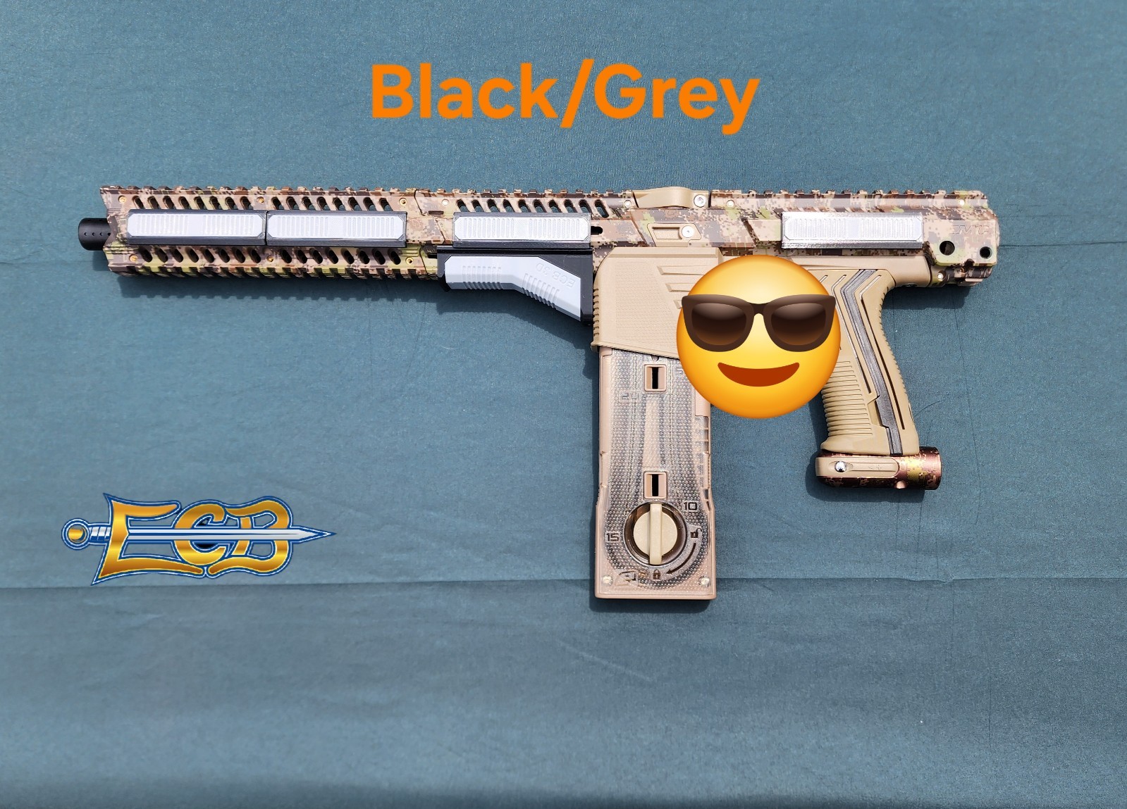 ECB 3D Printing Side Grip for the PE EMF100, Black/Grey