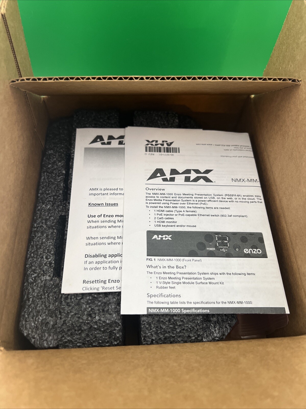 AMX Enzo Meeting Presentation Audio Video Control Server Device NMX-MM-1000