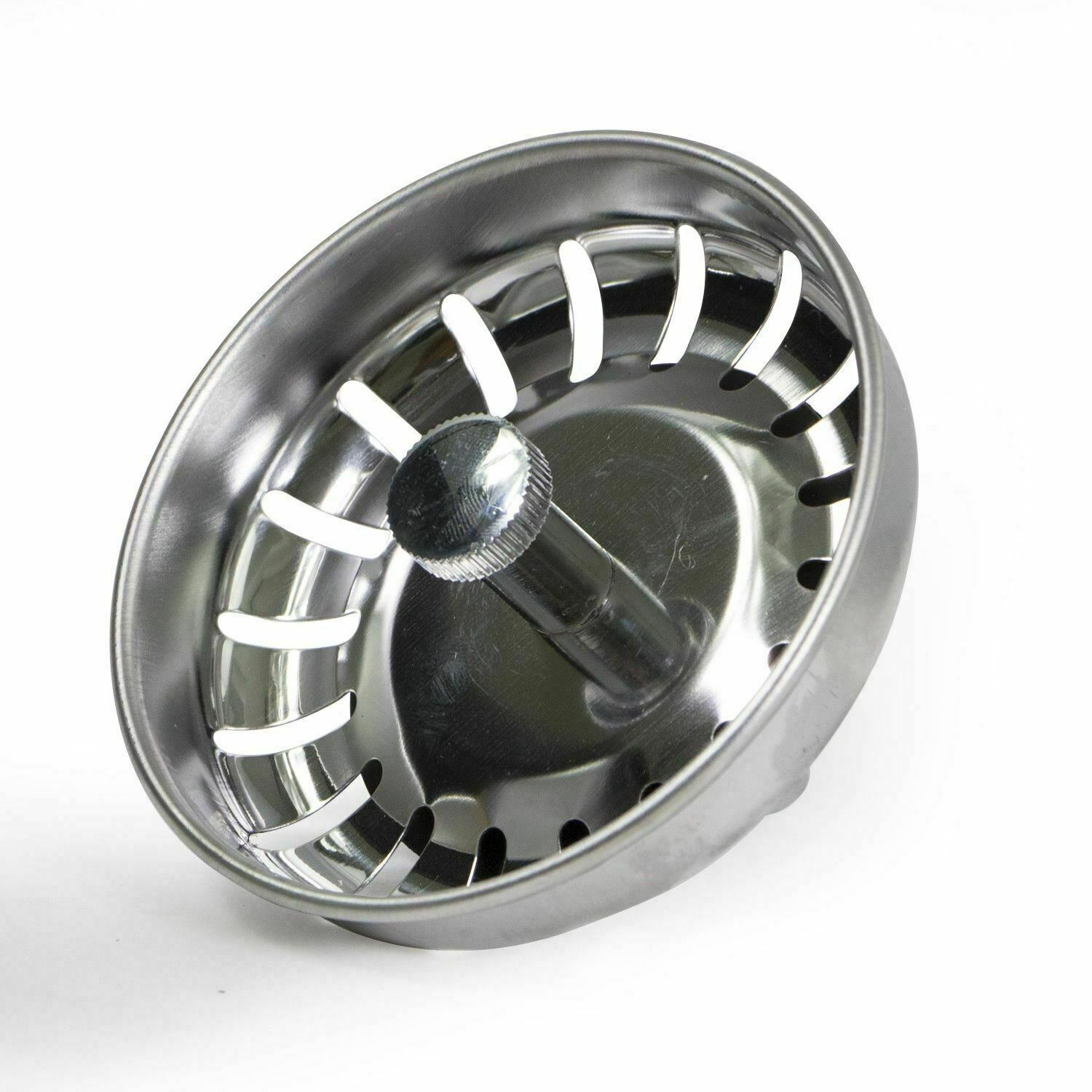 Stainless Steel (3.5) Sink Strainer Replacement Basket Ball Lock Rubber Stopper