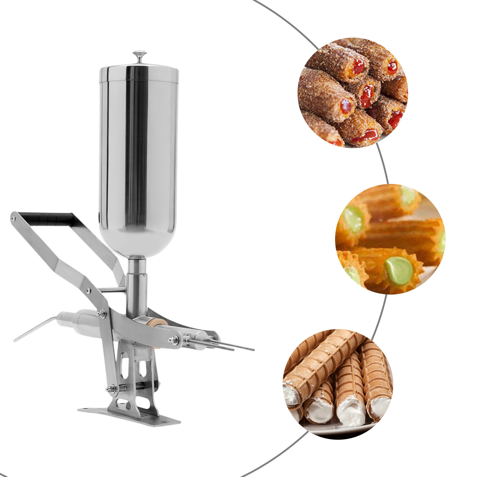 Manual Donut Filler Stainless Steel Latin Fruit Donut Machine 5L Commercial