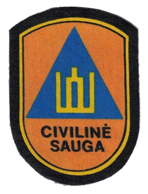 Lithuanian Civil Defense Service sleeve patch. Full color. Early 1990's.