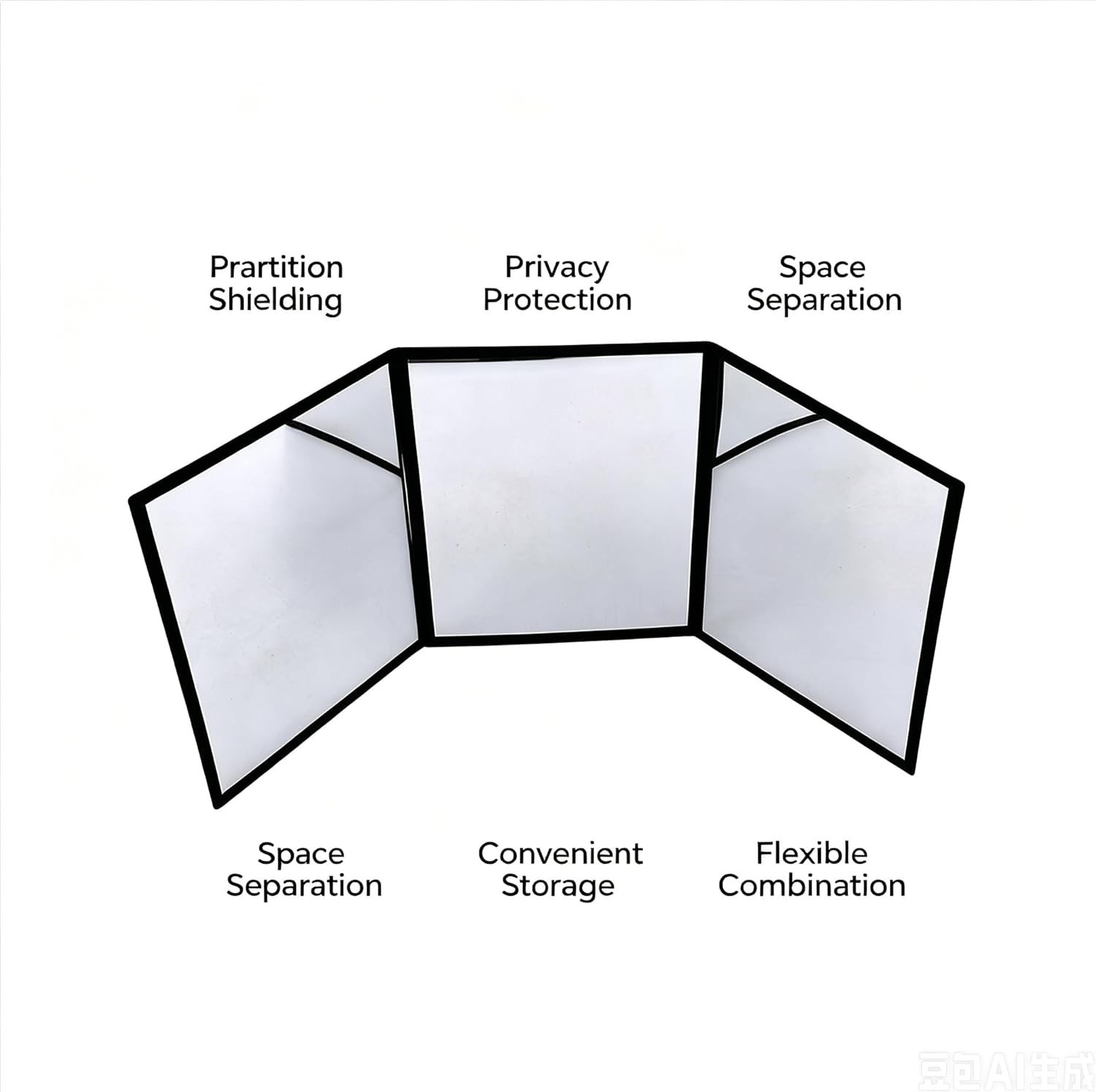 Magic Three Way Mirror Shatterproof - Foldable Close-Up...