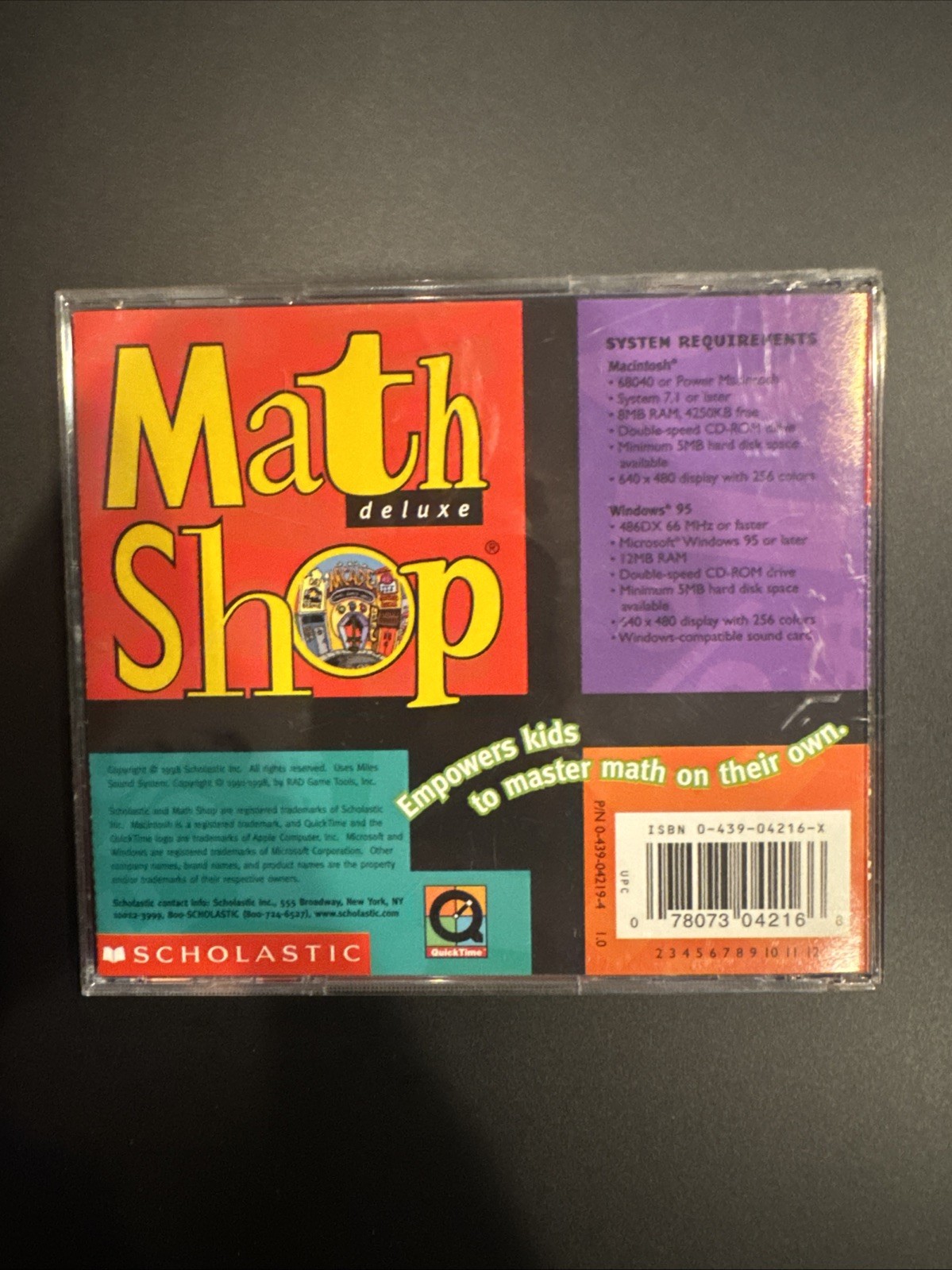 Math Shop Deluxe PC Scholastic Educational Kids Software