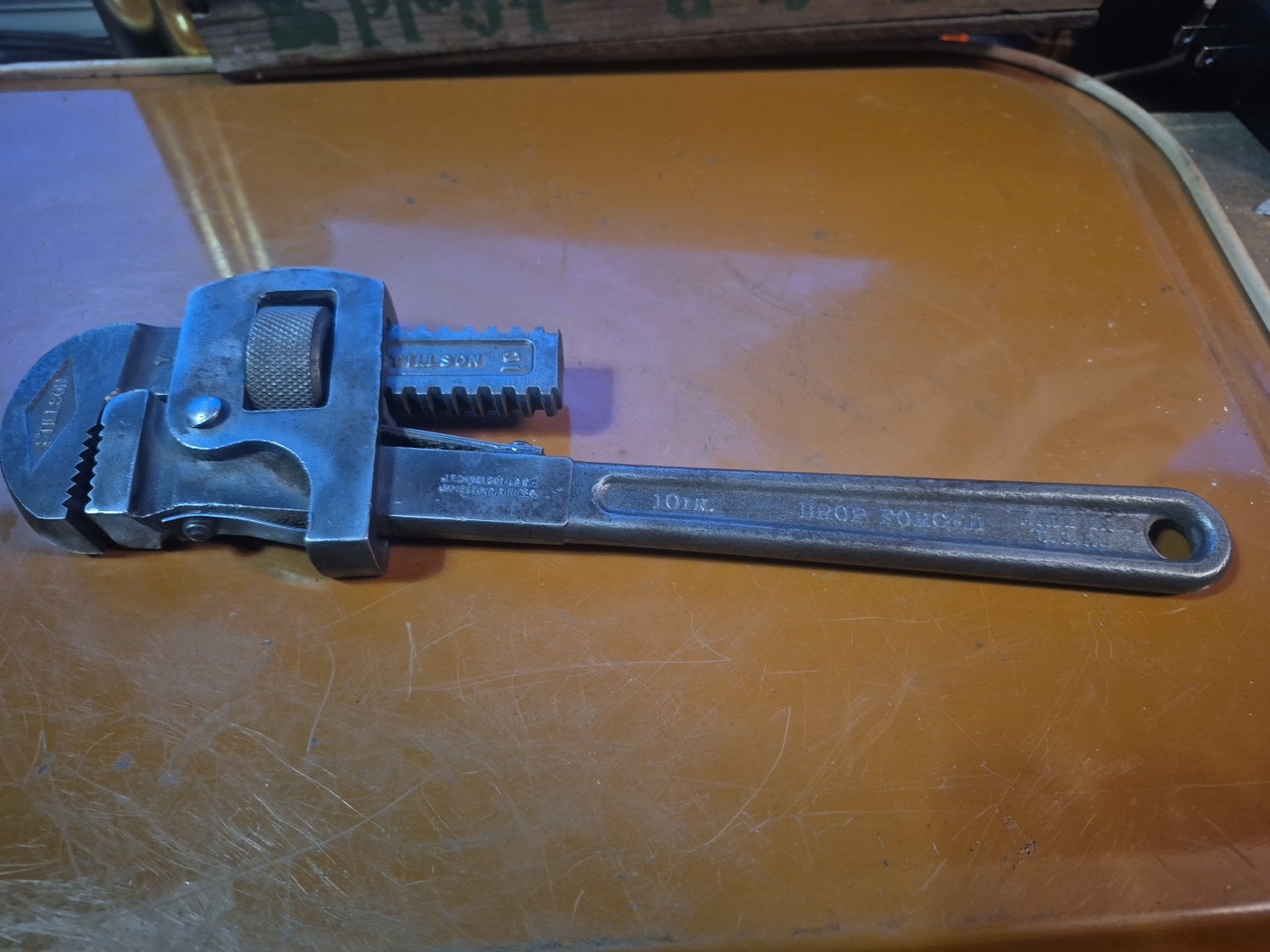 NOS Vintage Antique  JP Daniel & Son 10” PipeWrench Never Been Used