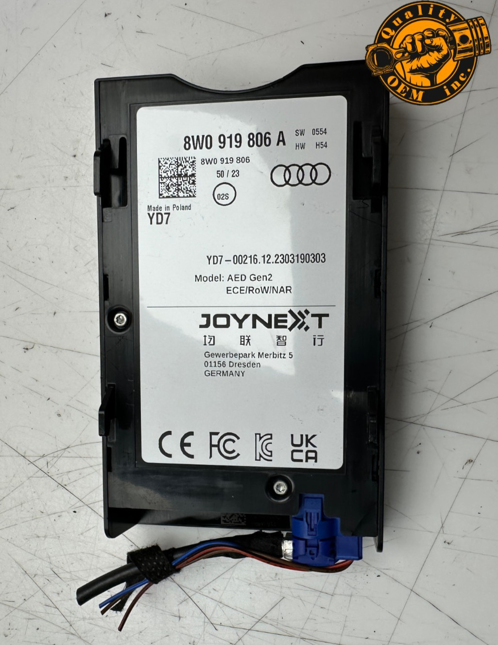 2019-2024 AUDI A4 A5 A6 A7 S4 S5 SQ5 READER CONTROL MODULE 8W0919806A OEM 2024!