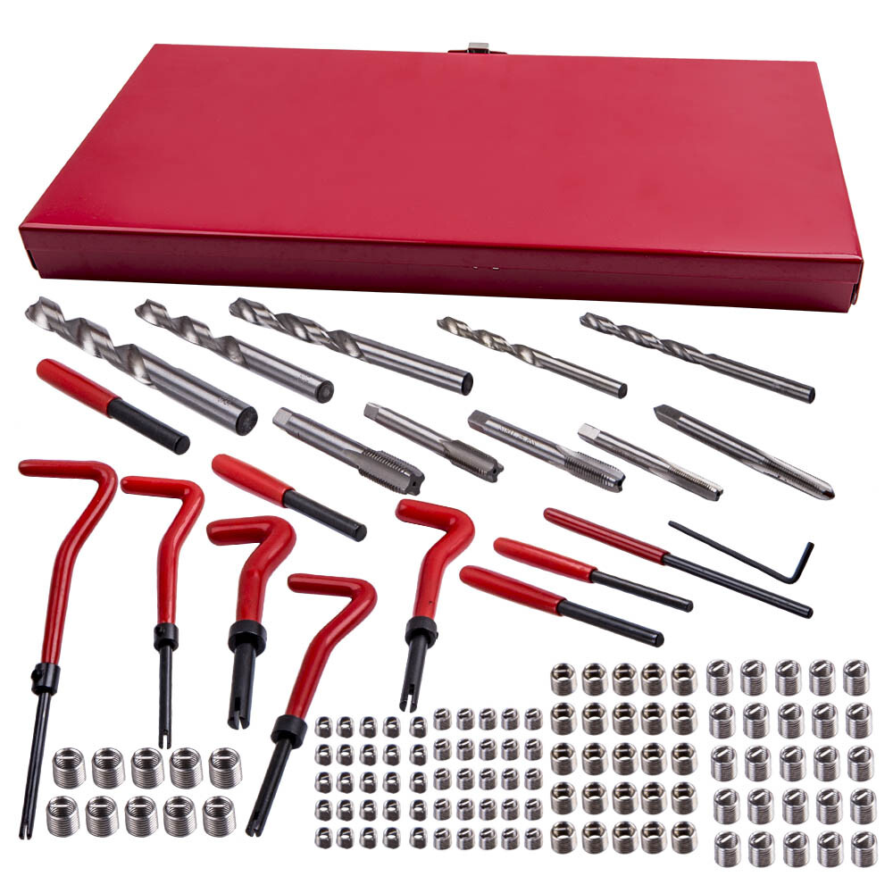 Thread Repair Kit Stripped M5 M6 M8 M10 M12 Wire Thread Inserts Drill Bits