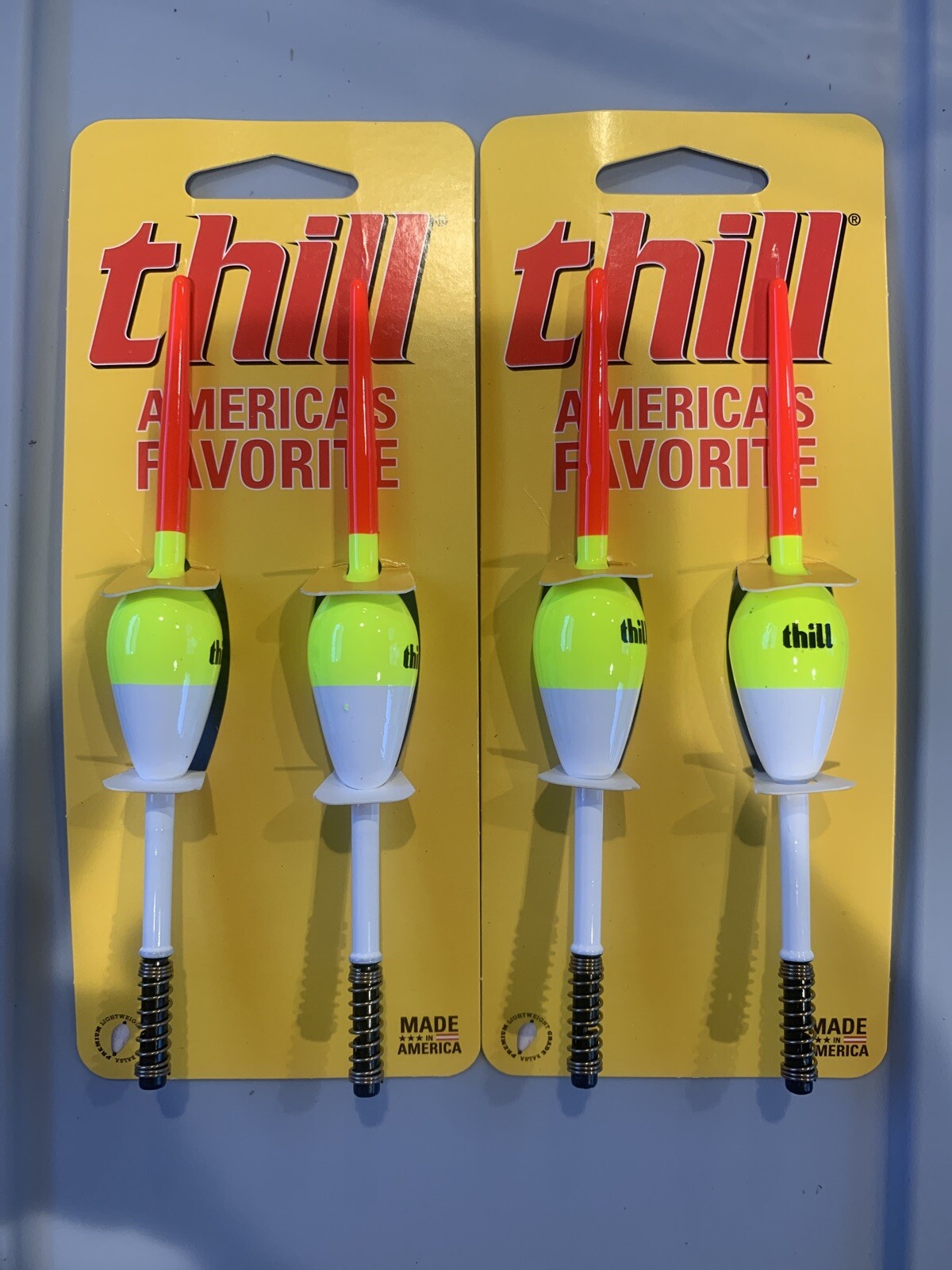 2 Packs Thill 1” Oval Spring Float America's Favorite AF490-2