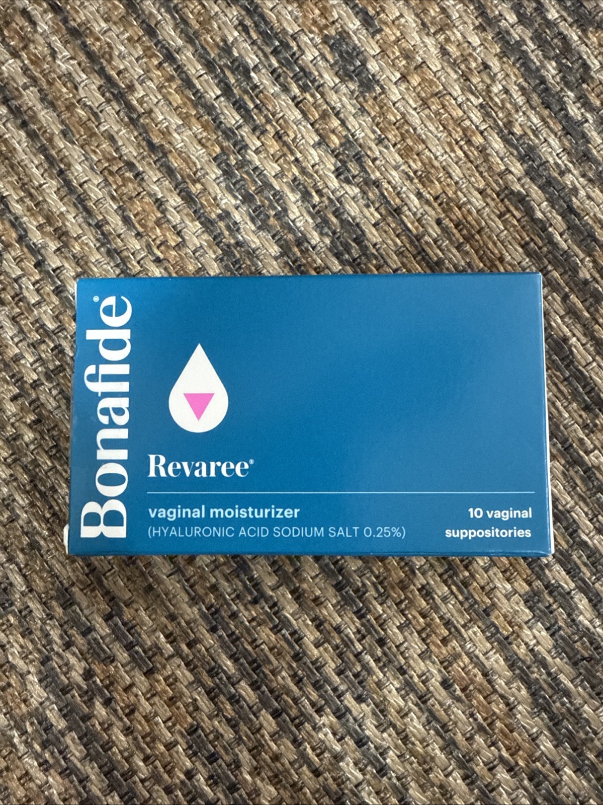 Revaree  Authentic Bonafide Vaginal Moistur 10 Suppositories (Not Made In China)